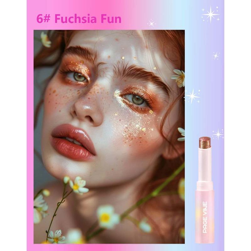 PAGE VINE Popular Water Gloss Jelly Highlight Eyeshadow Stick Super Shiny Multi-color Eyeshadow Highlight Stick