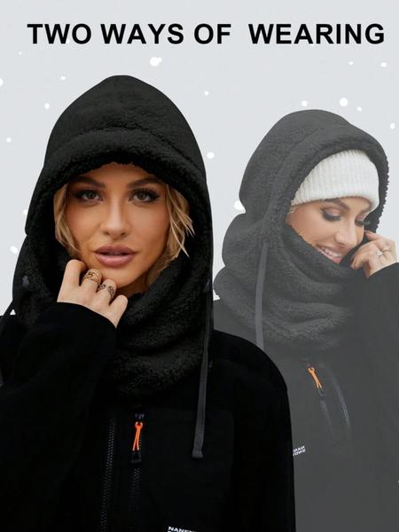 Upgrade Thickened Balaclava Hat, Winter Fleece Face Mask Scarf Combo, Warm Inner Layer, Thermal Ski Mask, Unisex Full Head Neck Cover