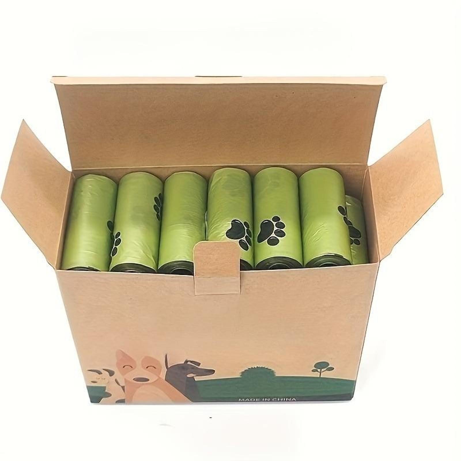 Dog Waste Bag with Paw Print Design, 14 Rolls Leak-proof Poop Bag, Durable Plastic Poop Bags for Pet Cleanup & Outdoor Use, Stretchable Litter Scooper