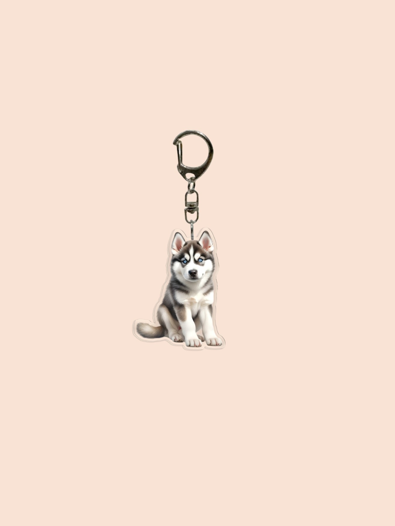 2D Acrylic Cute Tibetan Mastiff Keychain, Durable High-Quality Acrylic Bag Charm, Puppy Design, Pet Gift, Dog Wallet Pendant, Animal Necklace