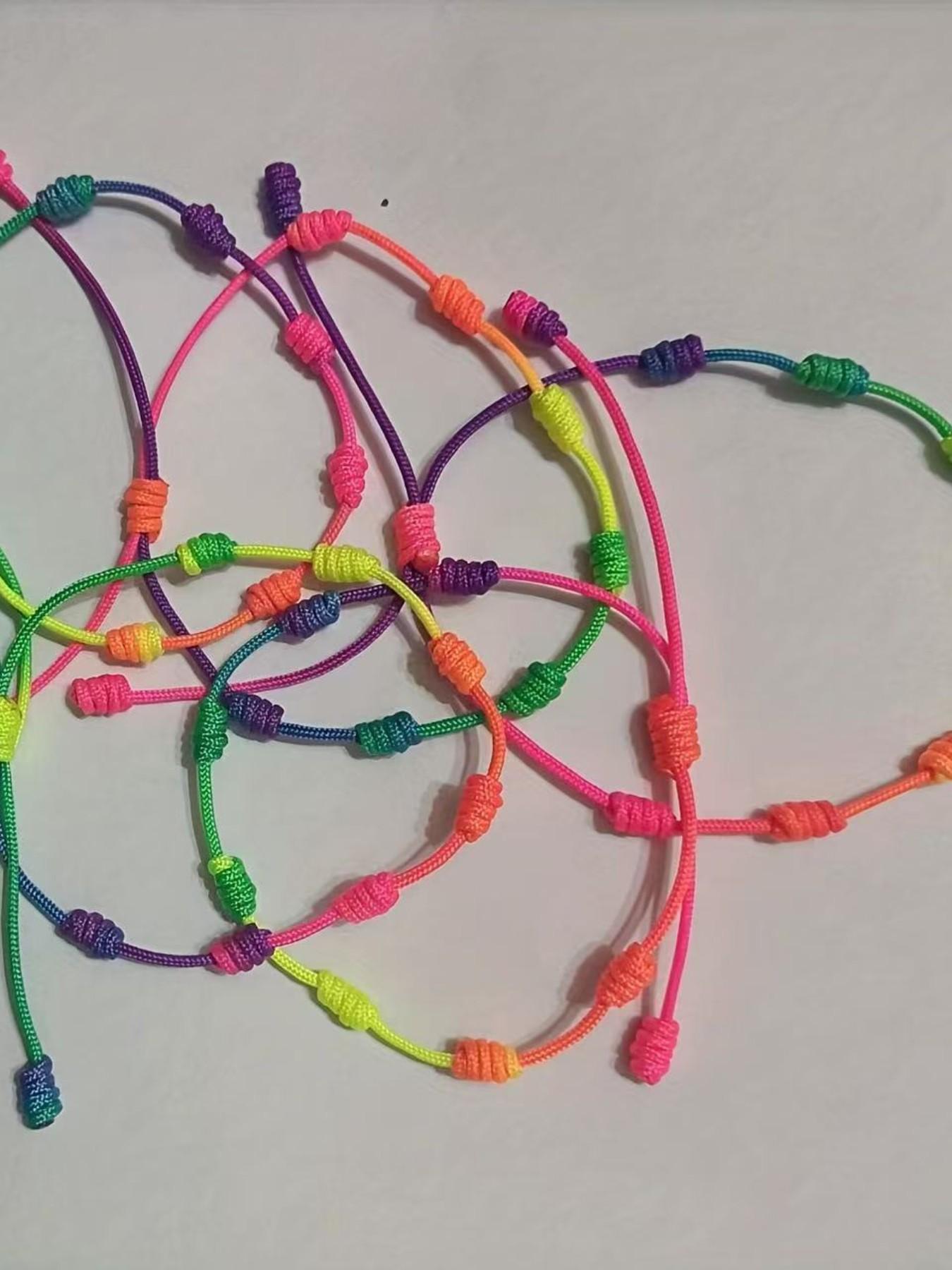 3 Pieces String Handmade Bracelets, Adjustable Kabbalah Knot Bracelet, Protective Amulet for Evil Eye and Good Luck