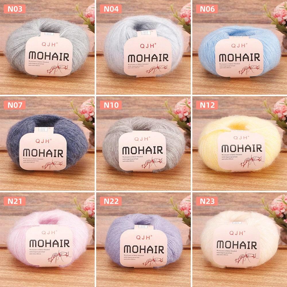 2pcs High Quality Soft & Warm Mohair Blend Yarn, Ideal for DIY Hand Knitting & Crocheting Elegant Sweaters, Shawls, Scarves