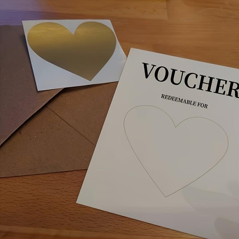 4 DIY Heart Scratch Cards, Couple Surprise Gift Set, Handwritten Cards, Romantic Relationship Rewards, Valentine's Day Creative Gifts