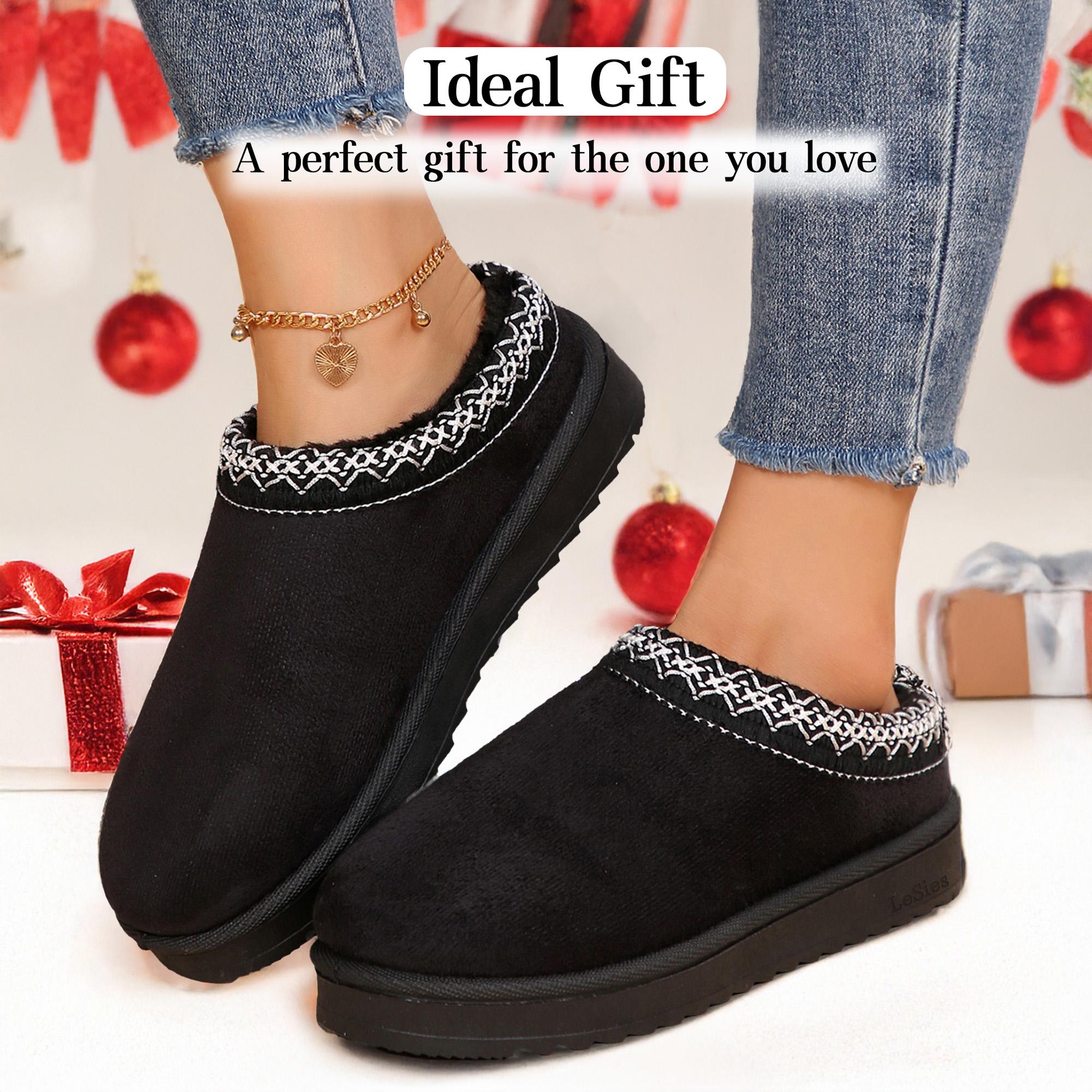 Women's Fuzzy Cozy Slippers Indoor Outdoor Fluffy Home Comfy Winter Slip On Cute Warm Memory Foam Furry Shoes Springfresh