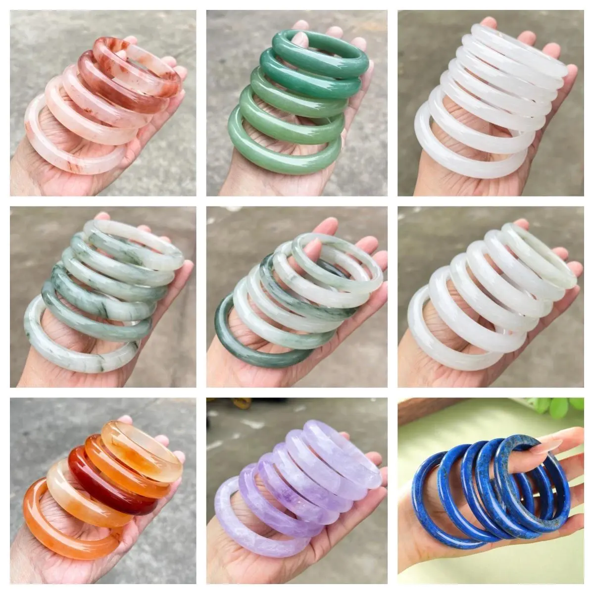 Natural Tianshan Jade Bangle Wide Band Green White Stone Bracelet for Women Healing Crystal Jewelry Gift Bracelets and Bangles