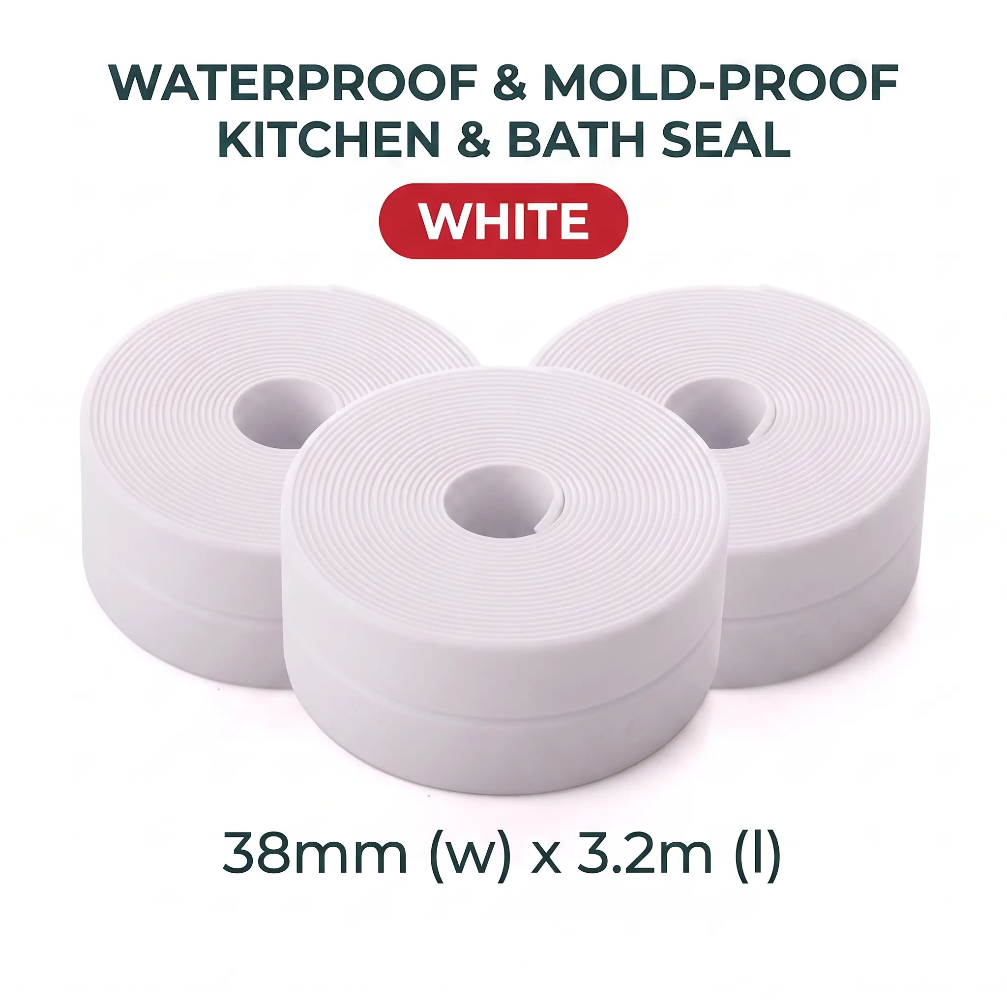 【3 Packs】White 