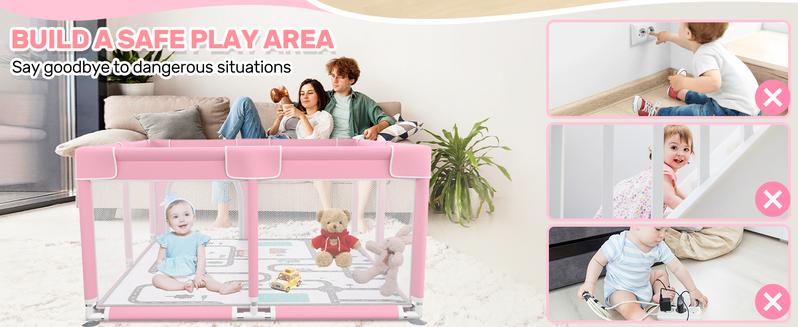 Baby Playpen, Indoor&Outdoor Playard, Play Pens for Kid Activity Center, Sturdy Safety Baby Fence with Breathable Mesh for Toddler playpen Baby Playpen, Indoor&Outdoor Playard, Play Pens for Kid Activity Center, Sturdy Safety Baby Fence with Breathable Mesh for Toddler playpen