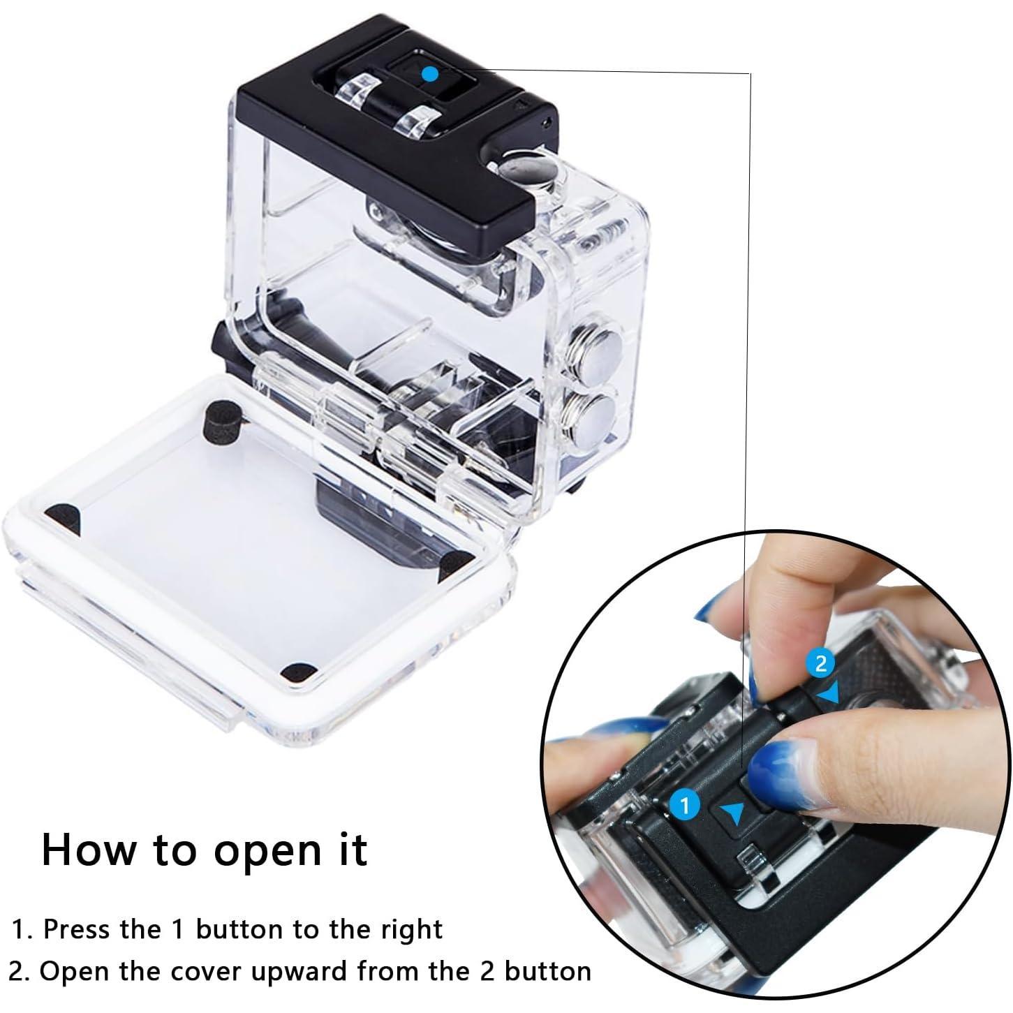 Action Camera  Case Compatible with  EK7000/Xilecam X2R/Jadfezy/TIMNUT/Pro Xtreme/Dragon  Vision 3 YF/Cecosy, Action Camera Underwater Diving Shell