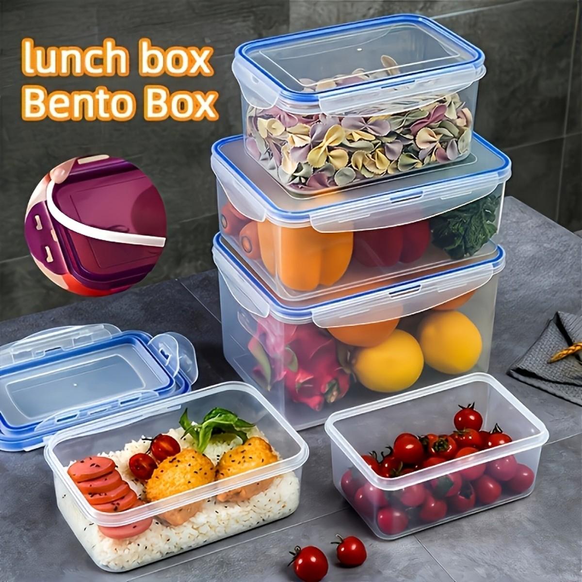 Multi-Functional Kitchen Storage Box Set, 4 Boxes with Leakproof Design, Food Grade Plastic Material, Microwave Safe, Dishwasher Cleanable