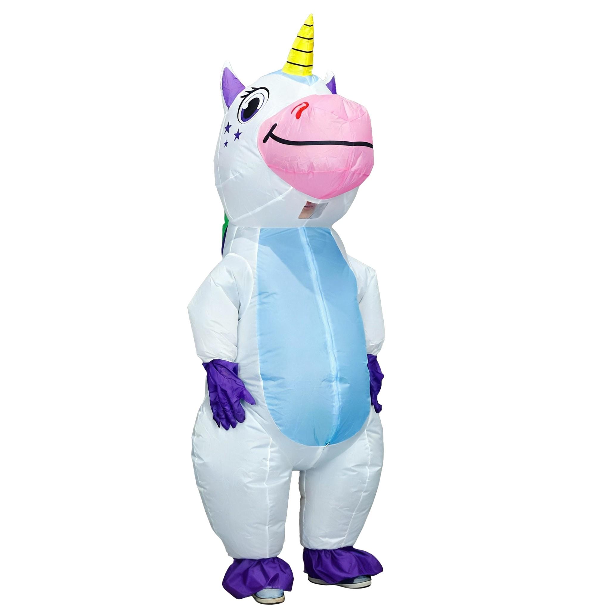Halloween Inflatable Costume Adult Full Body Unicorn, Festival Theme Role Play Party Dress, Fun Halloween Attire for Adults
