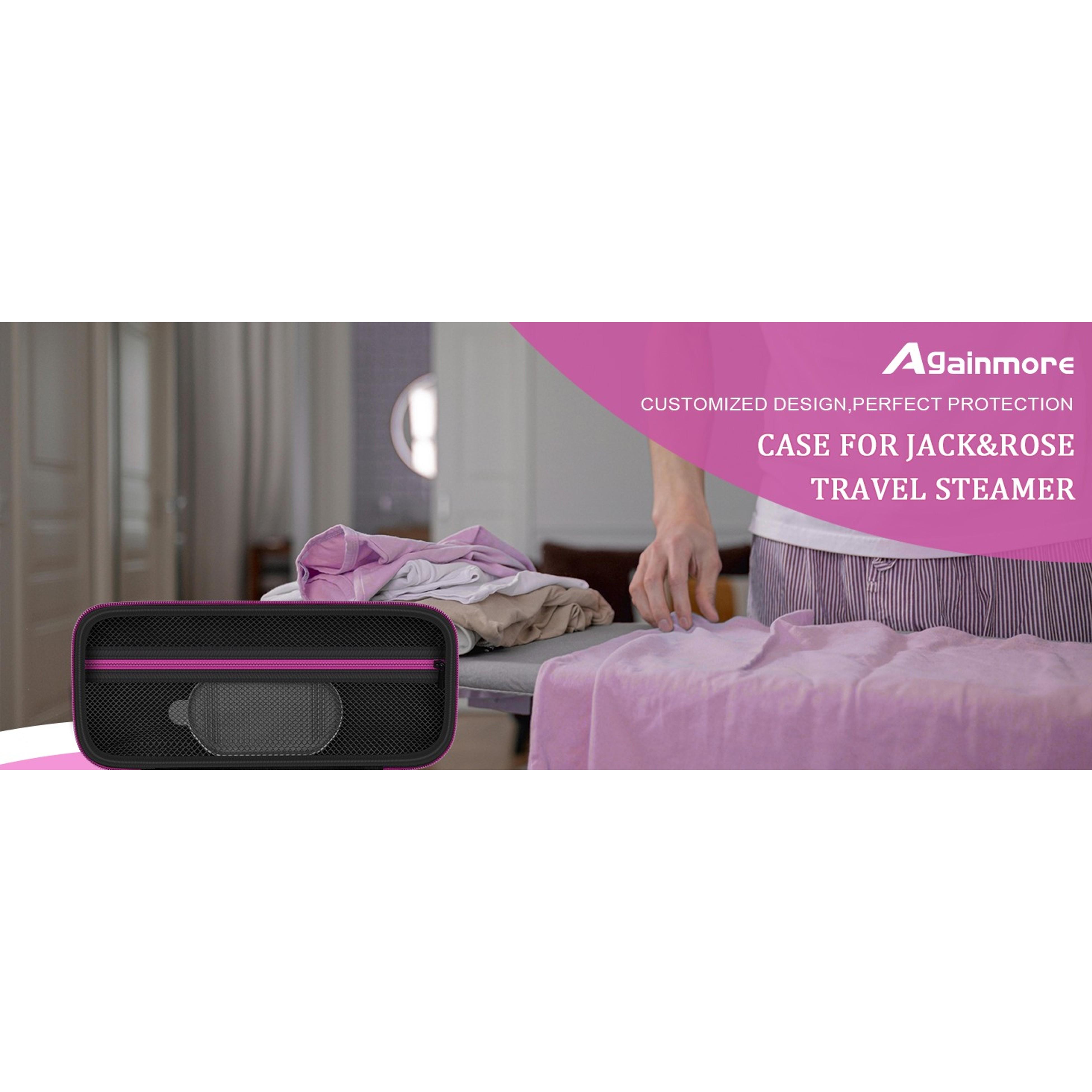 Steamer Carrying Case for Portable Handheld Irons, Storage Bag Organizer with Mesh Pocket for Accessories, Black (Box Only)