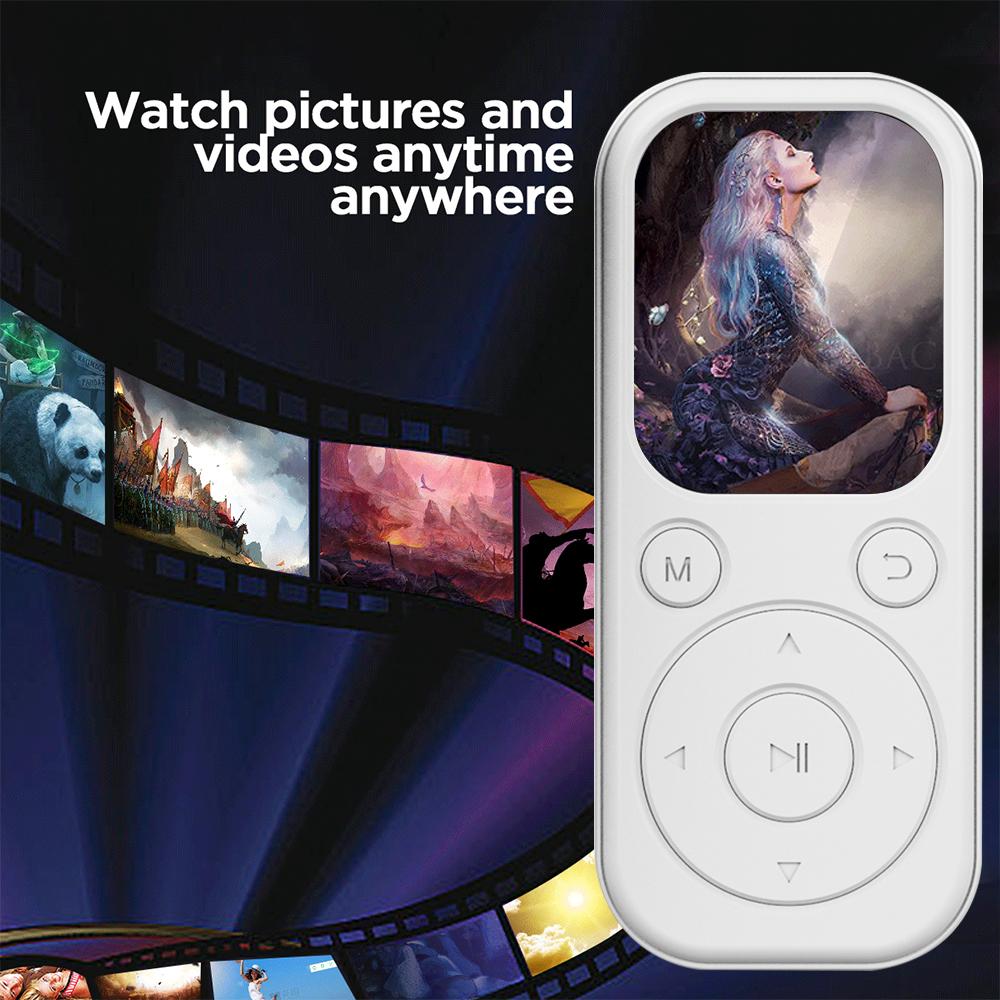 Chargeable Bluetooth MP3-MP4 Audio Player, 5.4 Bluetooth Version, Type-C Port for Fast Charging, Expandable Memory Card Support, FM Recording, E-Book Function