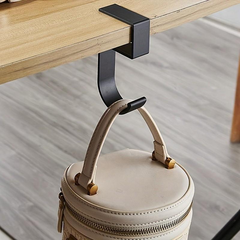 Detachable Portable Backpack Hook for Tables, No Adhesive Card Clip Design, Easy One-Second Installation, Fits Desk, Study Table, Office Table