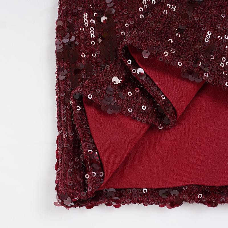 Elegant Sequined Skirt for Women, Slim-Fitting Christmas Party Dress, Short A-Line Skirt for All Seasons, Fashionable Street Style, Stretch Skirt