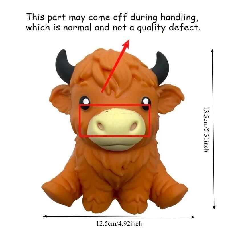 Hot Jumbo Highland Cow Stress Balls Squishies Squeeze Toy Squeeze Ball Fidget Toy for Slow-Rising Stress Relief Squeeze Toy