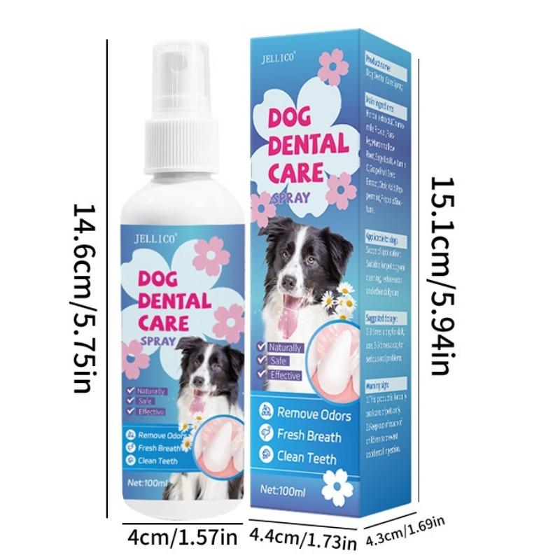 Pet Mint Oral Spray Mouthwash for Cats and Dogs, Fresh Breath Oral Care Solution, 100ML, Effective Odor Eliminator, Gentle Formula