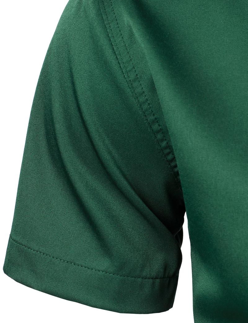 ZEROYAA Men's Casual Urban Stylish Slim Fit Short Sleeve Button Up Dress Shirt with Pocket Fabric Top Summer Outfits Men Plain Menswear Beige Tropical Vneck