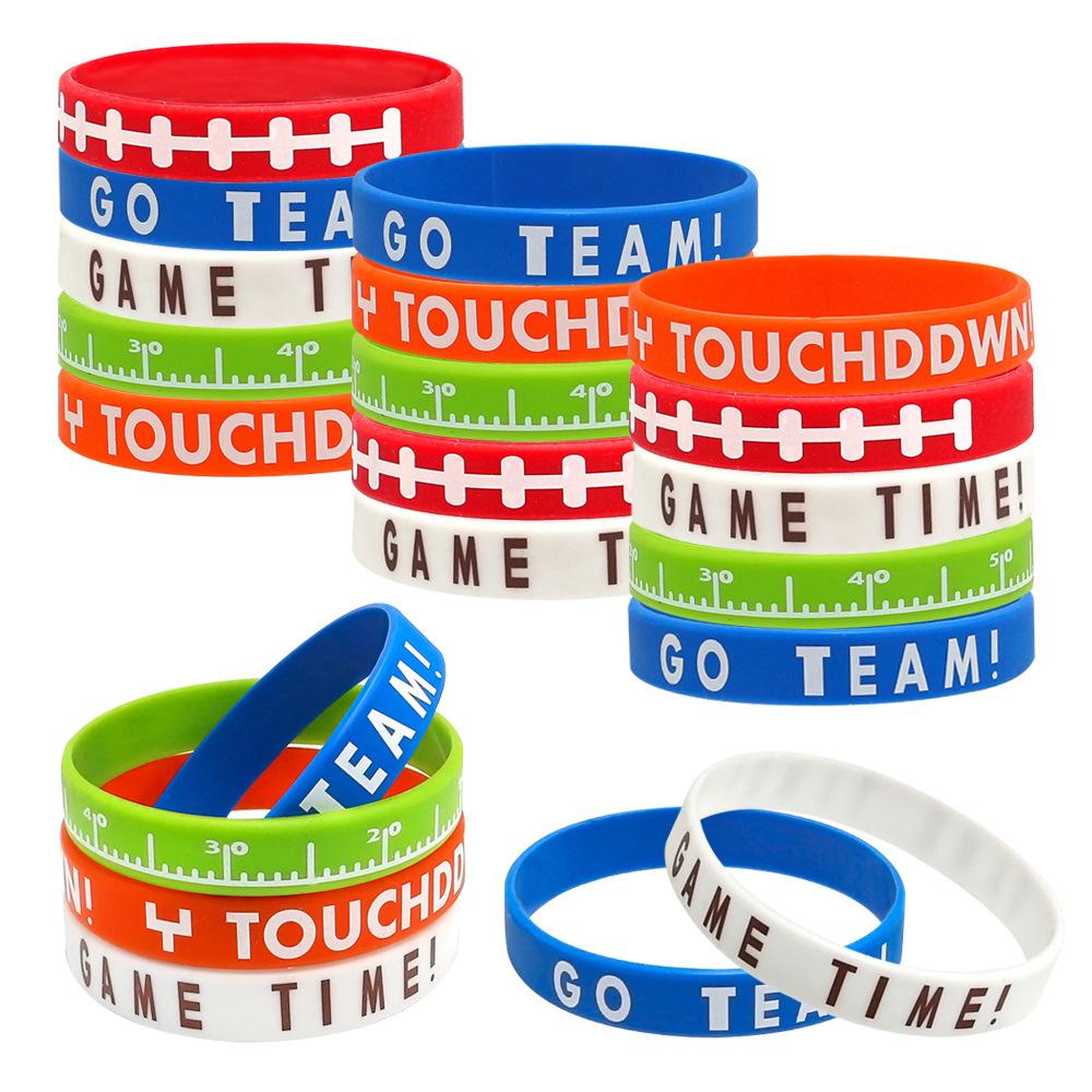 New Rugby Silicone Bracelet Silicone Football Inspirational Bracelet Children's Football Gifts Party Supplies