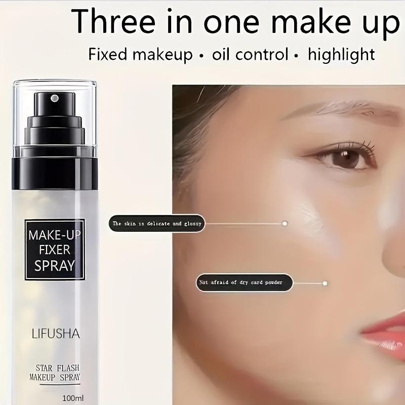 Ounce Star Flash Quick-Dry Setting Spray - Brightening, delicate and high-gloss, long-lasting oil control, sweat-proof and moisturizing without makeup removal