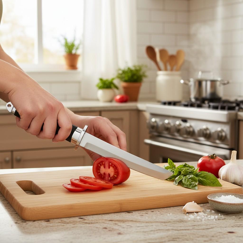 1/2 set of professional kitchen knives, Special kitchen knives with multi-functional features, Japanese-style kitchen knives with straight and fixed blades, Stainless steel, Japanese chef knives, fruit knives, Cutting