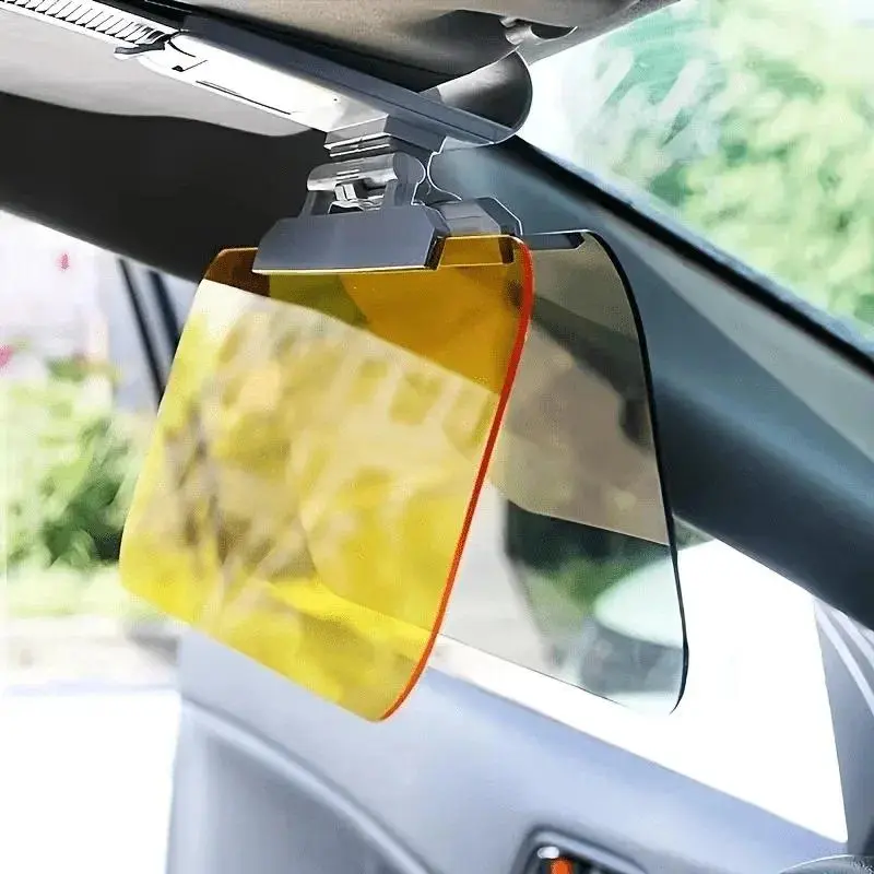 1pc Two-In-One Car Sun Visor Polarized Sun Visor Transparent Anti-Glare Adjustable Day Night Driving for Auto Safety Driving