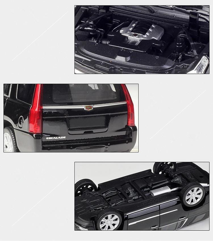 Welly 1/27 Cadillac Escalade SUV Alloy Car Model Diecast Metal Off-road Vehicles Car Model High Simulation Collection Kids Gifts