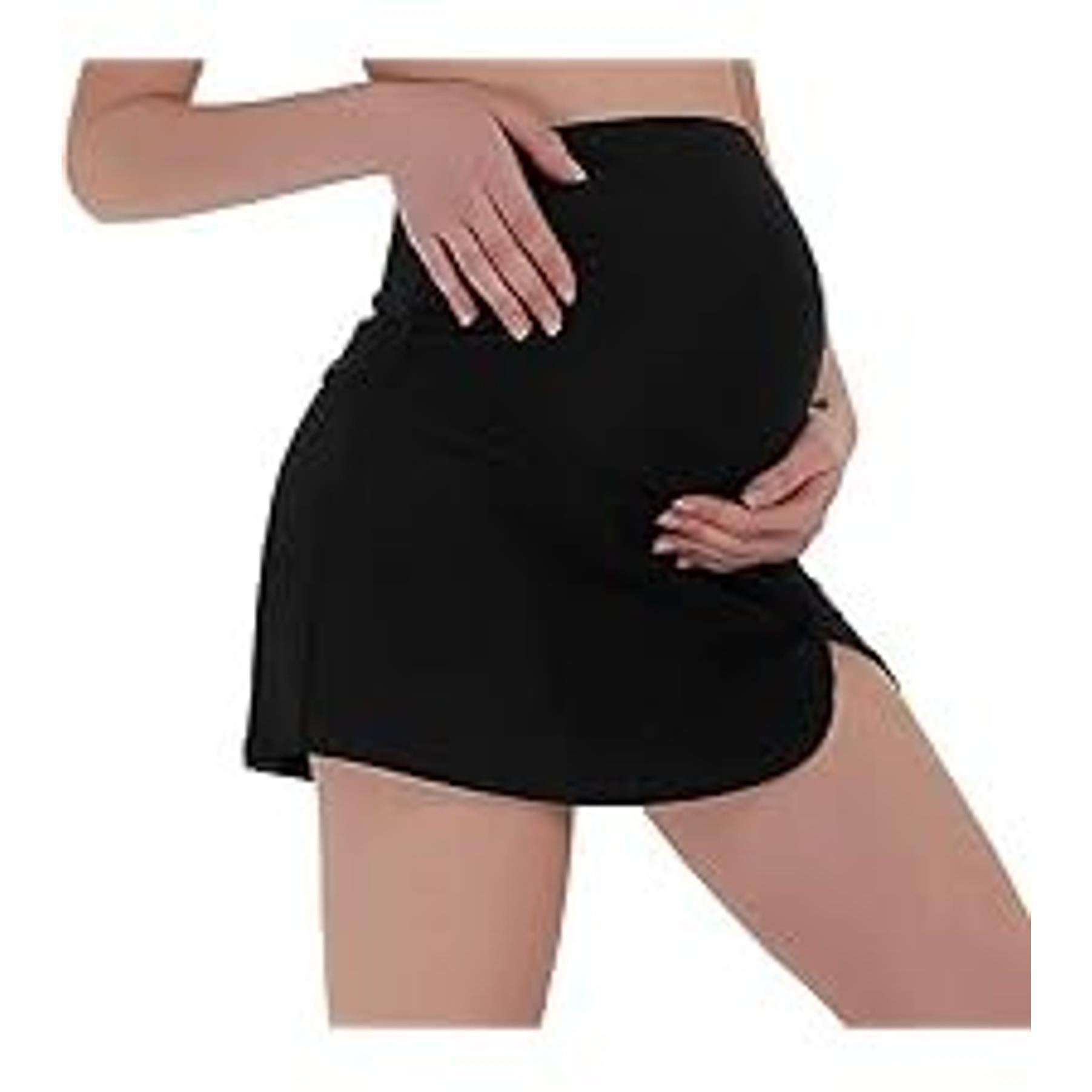 Maternity Swim Skirt with Shorts High Waisted Swim Skorts Swimsuit Bathing Suit Tankini Bottoms Pregnancy Swimwear