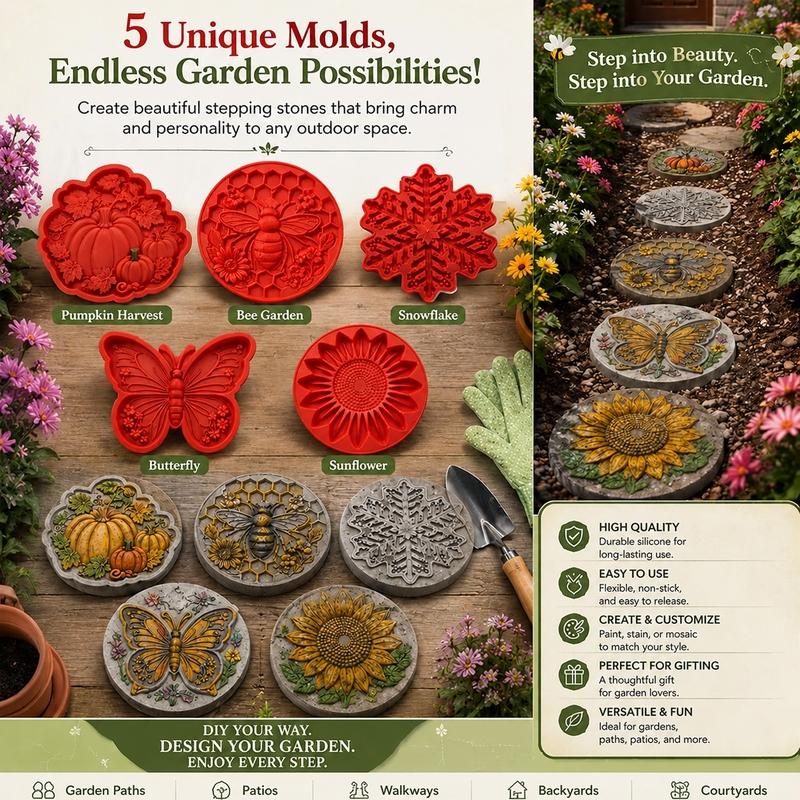 DIY garden decor,Reusable concrete mold,Silicone Stepping Stone Mould|Outdoor Garden Ornament, DIY Concrete Craft, Re‑usable Mold to Make Unique Garden Pathway Art#GardenSteppingStoneMold #DIYGardenDecor#ReusableConcreteMold DIY garden decor,Reusable concrete mold,Silicone Stepping Stone Mould|Outdoor Garden Ornament, DIY Concrete Craft, Re‑usable Mold to Make Unique Garden Pathway Art#GardenSteppingStoneMold #DIYGardenDecor#ReusableConcreteMold