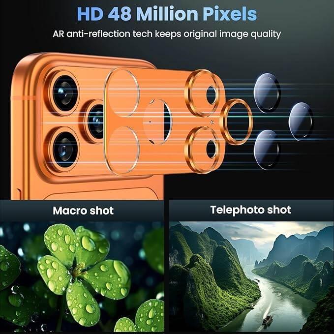 Metal Frame Tempered Glass Camera Lens Protector for iPhone 17 Pro Max/17 Pro Smartphone, 9h Hardness, Anti-Scratch, Ultra HD Clear, Installation, Accessories
