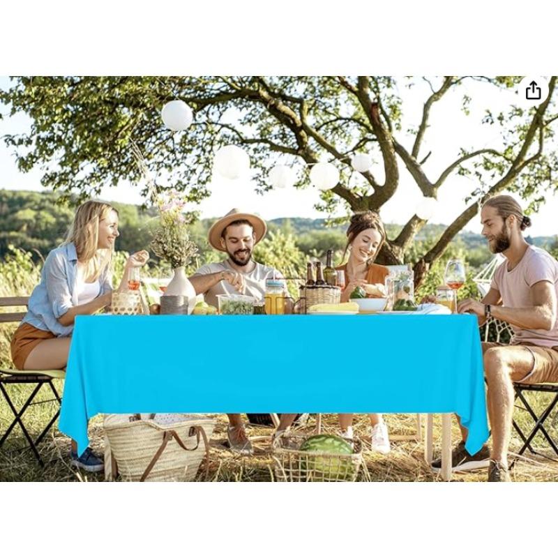 4 Pack Gender Reveal Table Cloths,Plastic Pink and Blue Table Cloth Disposable Tablecloths Rectangle Table Cover for Party Wedding Baby Gender Reveal Decorations 54×108 Inch