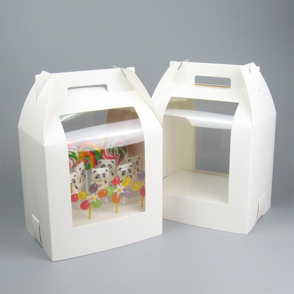 20/15/10/5/1pcs Handheld Lollipop Packaging Boxes with Clear Window, Display Boxes for Store Candies, Handmade Chocolates, Cakes & Strawberries.needoh.paper plates