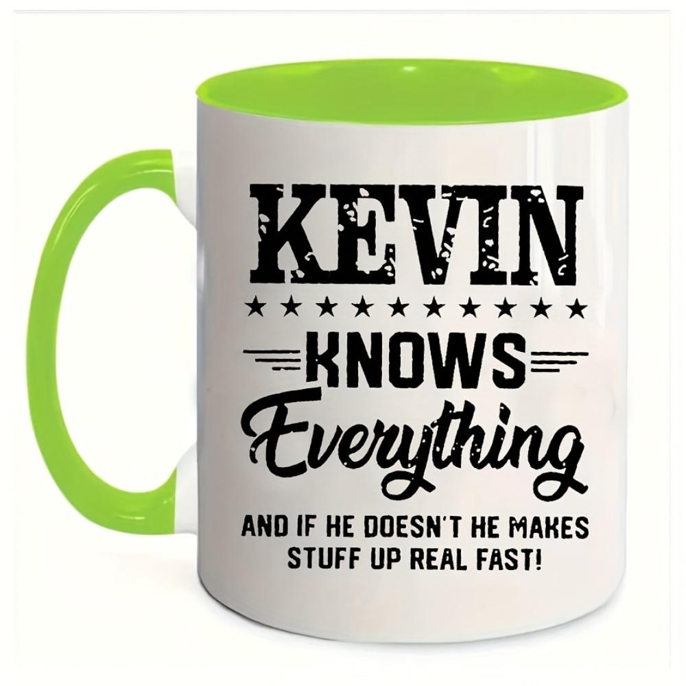 1pc Kevin-Themed Funny Ceramic Cup - Durable & Reusable Coffee/Milk Cup Suitable for Kevin Fans, Novelty Gift, Hand Wash Only, Iconic, Unisex for s & (Ceramic Cup)