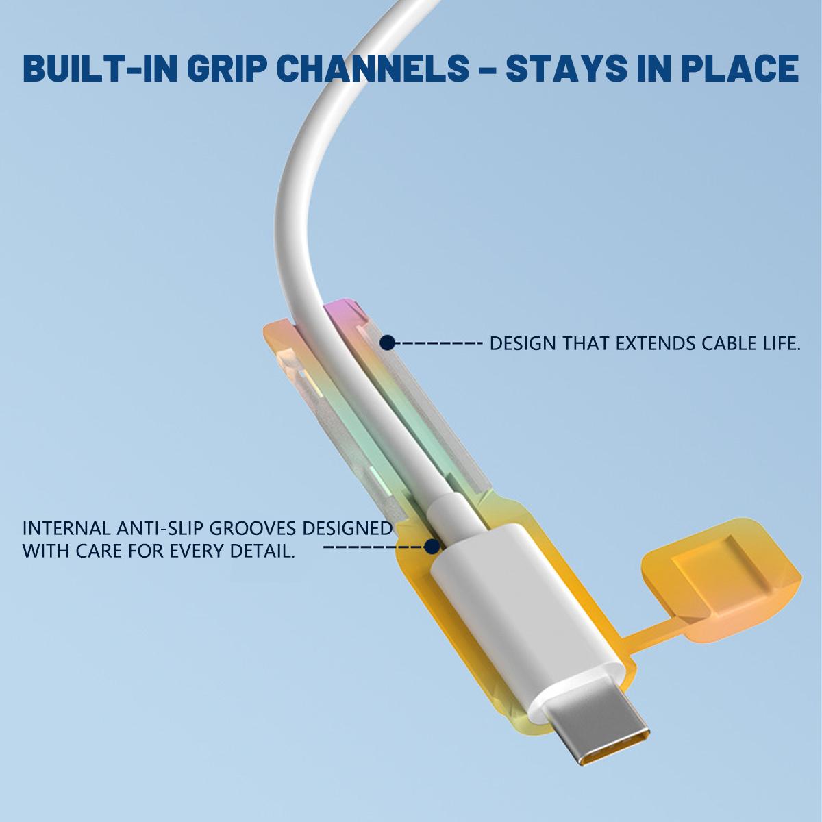 Silicone Cable Protectors for Phone Charger, USB-C, Data Cable Protective Cover Silicone Anti-Break Charging Cable Protective Cover Wire Bite Device Anti-Break, Silicone Cable Protectors, Charger Protector for Cord