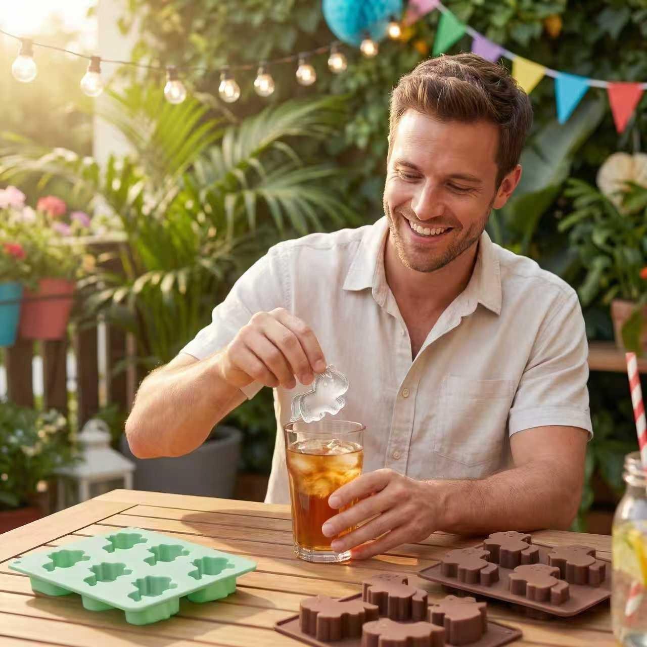 1pc Creative Horse Shape Ice Cube Tray, Multi-Functional Silicone Mold, Chocolate Cake Mold, Summer Cooling Kitchen Utensil