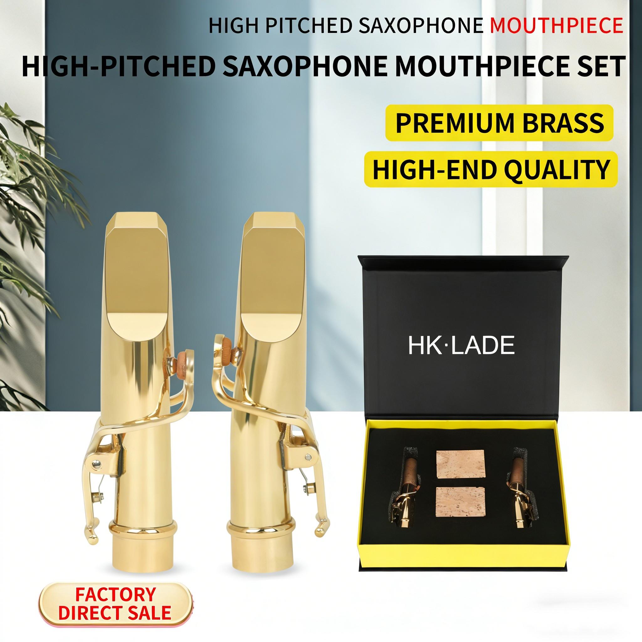 Hk-Lade High-Quality Hk-3 Alto Saxophone Mouthpiece + Cork, Premium Musical Instrument Accessory, Durable Paper Box Packaging