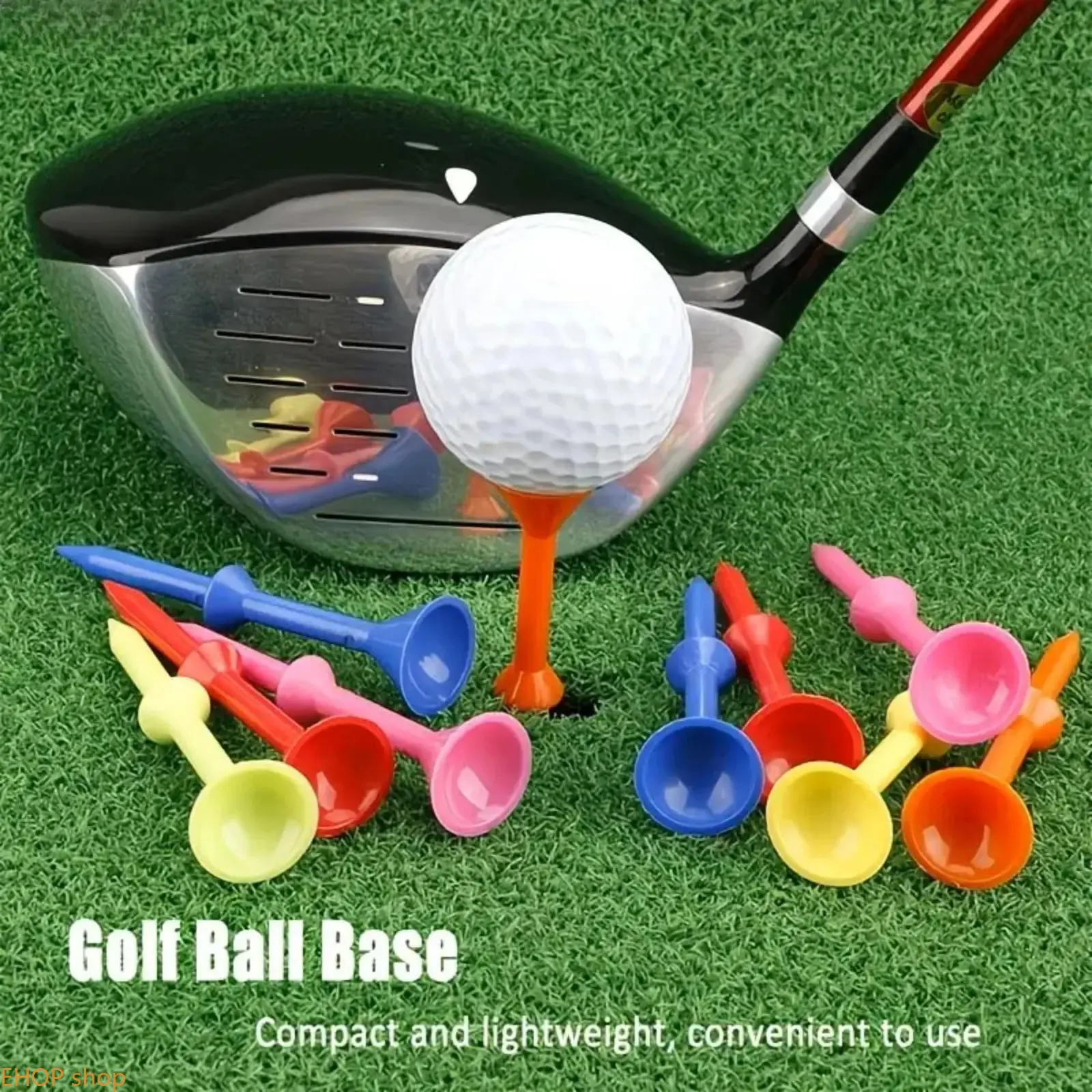 20-Pcs/50-Pcs Assorted Bright-Color Plastic Golf Tees, Unbreakable Durable Low-Friction Cup-Top Golf Tees, Easy-To-Find Standard-Size Golf Accessories for Outdoor Training Practice & Golf Enthusiasts