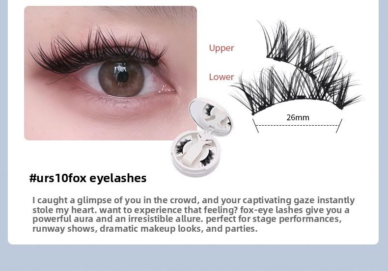 Fox Style Magnetic Eyelashes Natural Camellia Design 3D Thick Magnet Eyelashes No Glue Needed Waterproof Reusable for Women Girls
