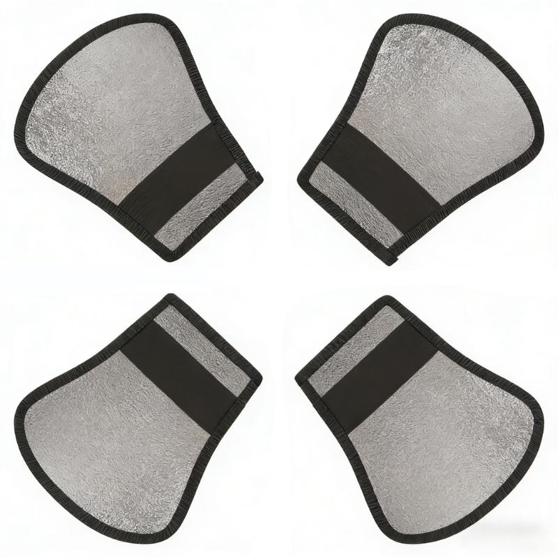 Universal Camera Softbox Flash Light Reflective Board Diffuser Portable Reflector Set Silver Color Bendable Flash Reflector Kit