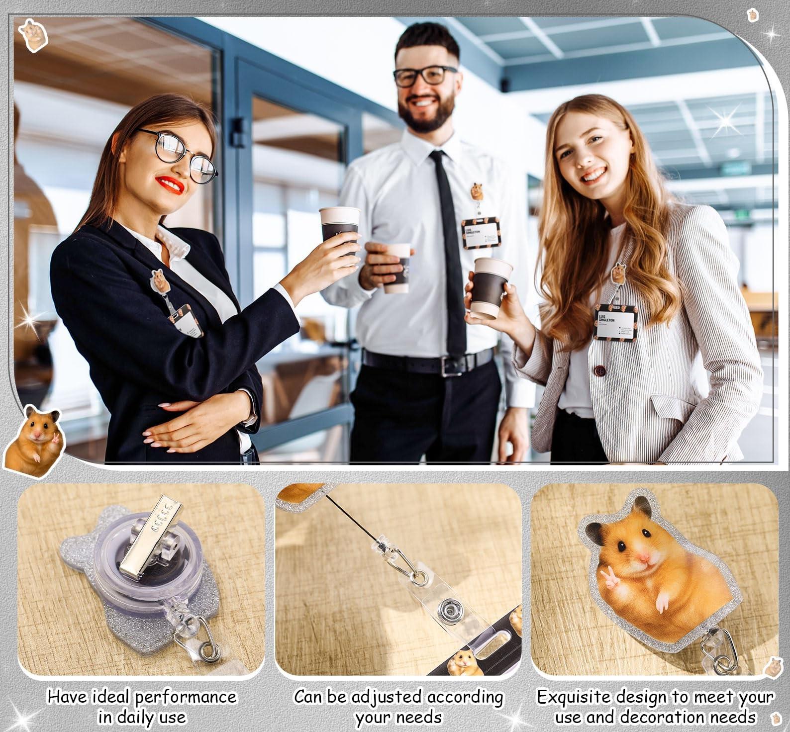 Nurse Day Gift Nurse Badge Reel Pink Bow ID Holder Retractable Badge Reel 4.72 x 3.54In Cute Nurse Badge Reel ID Card Holder with Alligator Clip for Doctor Nurse Teacher Student Office Worker Volunteer Healthcare Accessories, Easter Nurses Week Gift