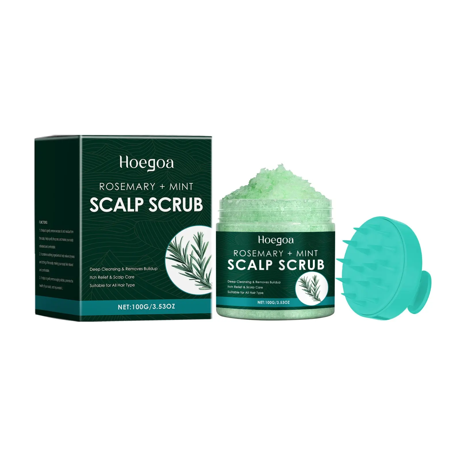Gentle Exfoliating Scalp Scrub, Sea Salt Hair Cleanser, Oil Control, Volumizing, Dandruff Removal, Refreshing Care, Mild Peeling
