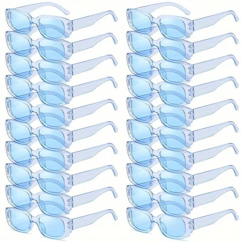 20pcs Retro Square Glasses, Classic Square Frame for Men and Women, Luxury Wedding Favors, Christmas, Valentine's Day, Rock Theme Party