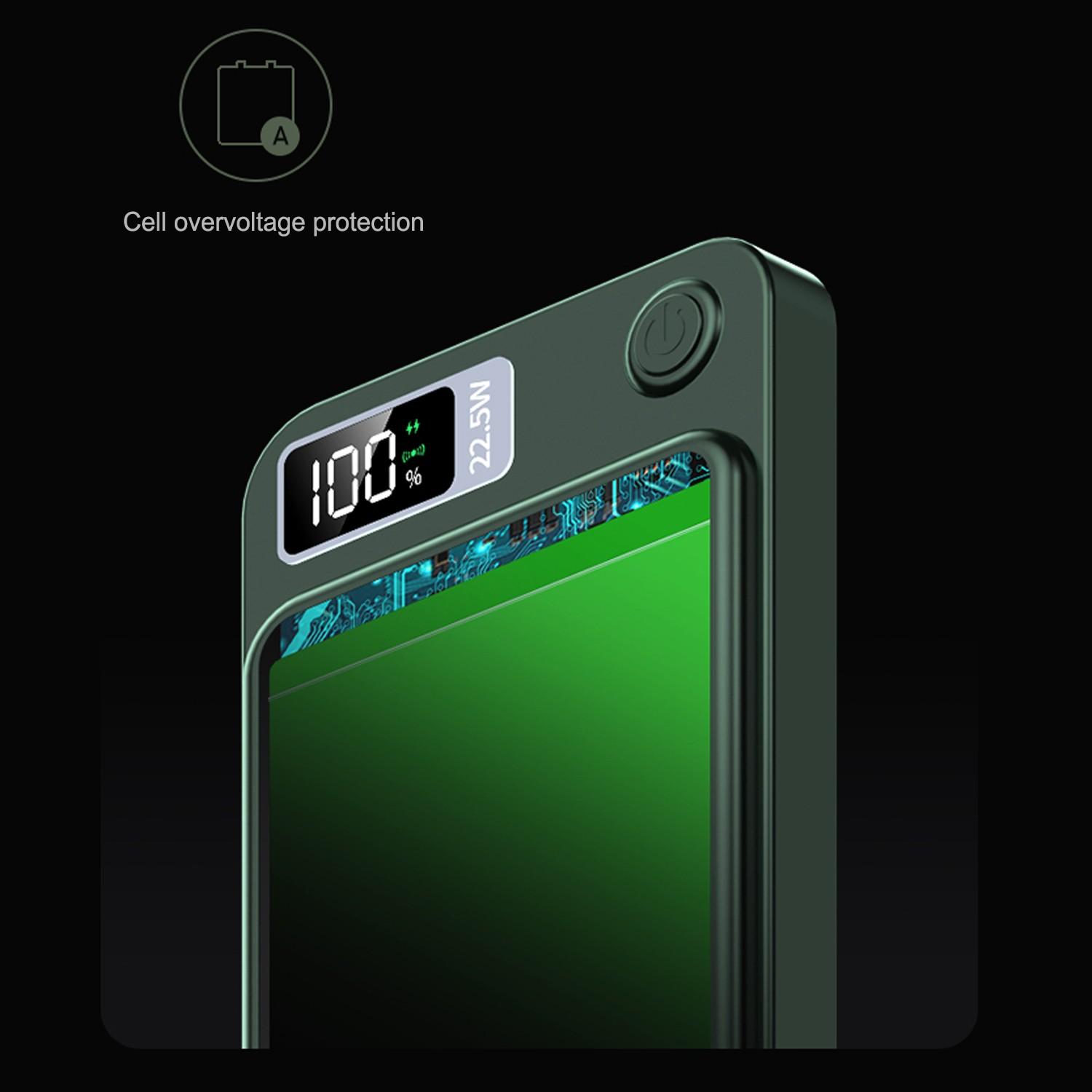 SIFOX Ultra-thin Magnetic Wireless Charging Battery 22.5W Ultra-fast Charging + 15W Magnetic Wireless Charging Type-C + USB Dual Output LED Digital Display 5000mAh Portable Power Bank for iPhone and Android Devices