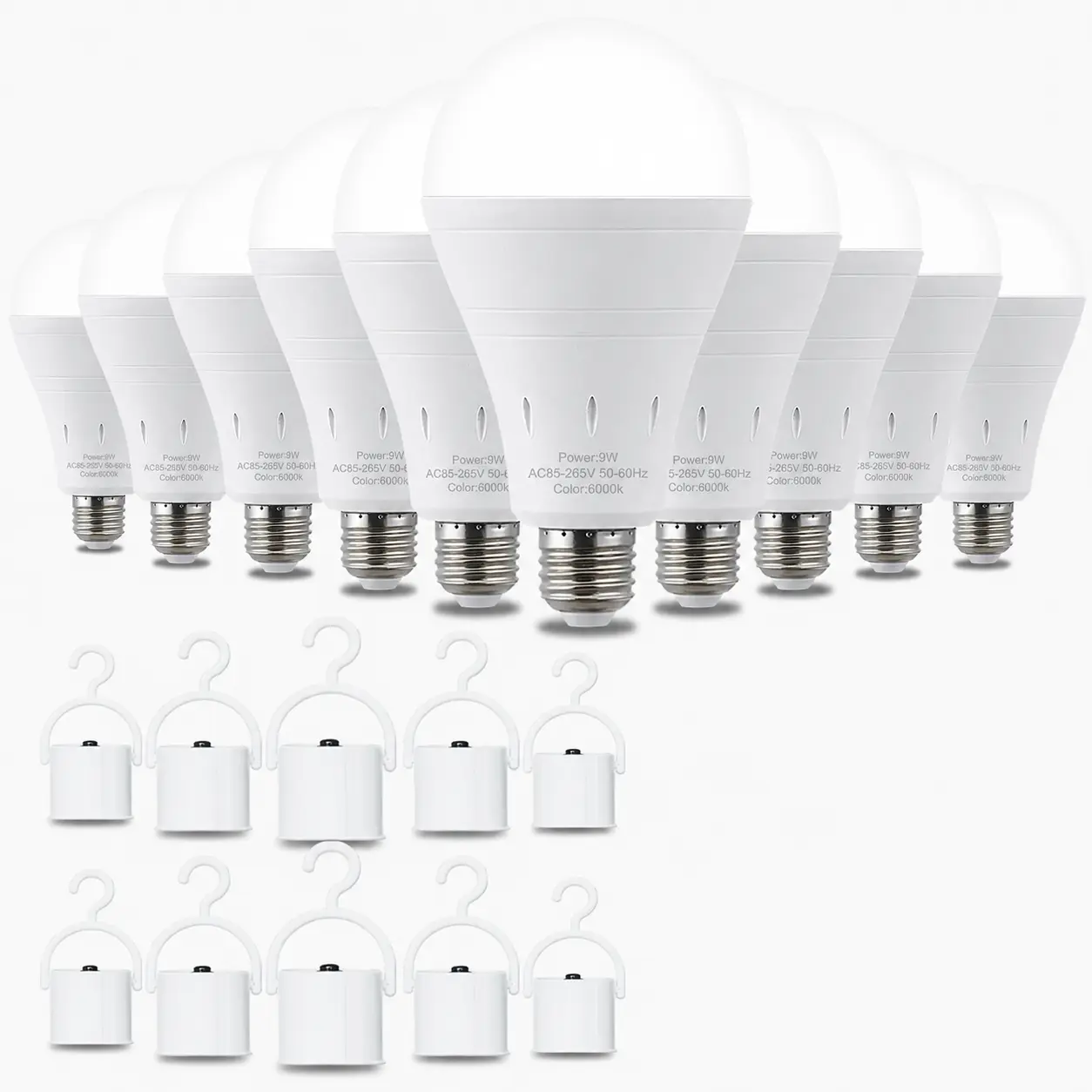 GMOX Rechargeable Emergency Light Bulbs  Battery Powered LED Light Bulb 6000K Daylight E26 120 Volt 9W 60W Equivalent with 1200mAh for Home Power Outage Camping Hurricane summergarden