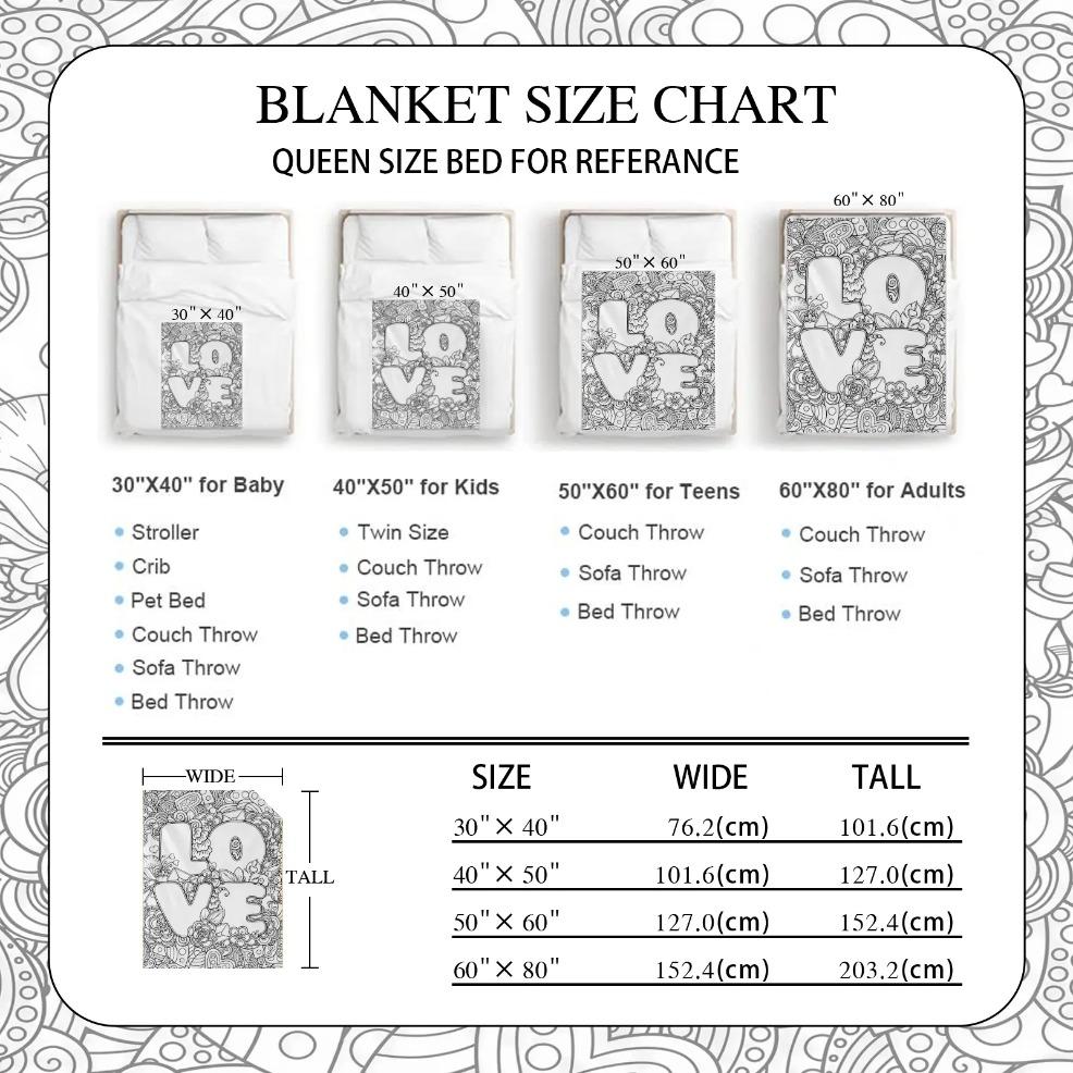 Colorable Printed Flannel Blanket - Digital Abstract Art Graphic Design, Soft Throw, Breathable Cozy, Decorative, Portable (Markers Not Included) - Suitable for Sofas, Travel - Ideal Birthday Gift, Decorative Blankets, Portable Throw Blanket