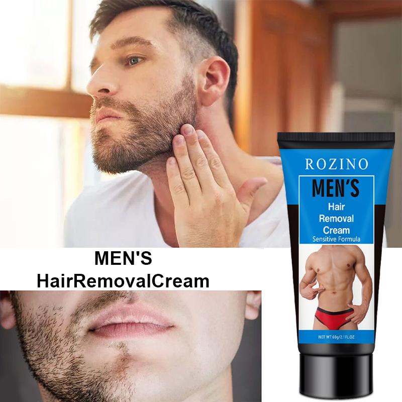ROZINO Men's Sensitive Skin Hair Removal Cream - Gentle Formula for Smooth & Flawless Results - 60g Portable Tube - Alcohol-Free & Fragrance-Free - Quick & Painless Hair Management - Body Care Daily ROZINO Men's Sensitive Skin Hair Removal Cream - Gentle Formula for Smooth & Flawless Results - 60g Portable Tube - Alcohol-Free & Fragrance-Free - Quick & Painless Hair Management - Body Care Daily