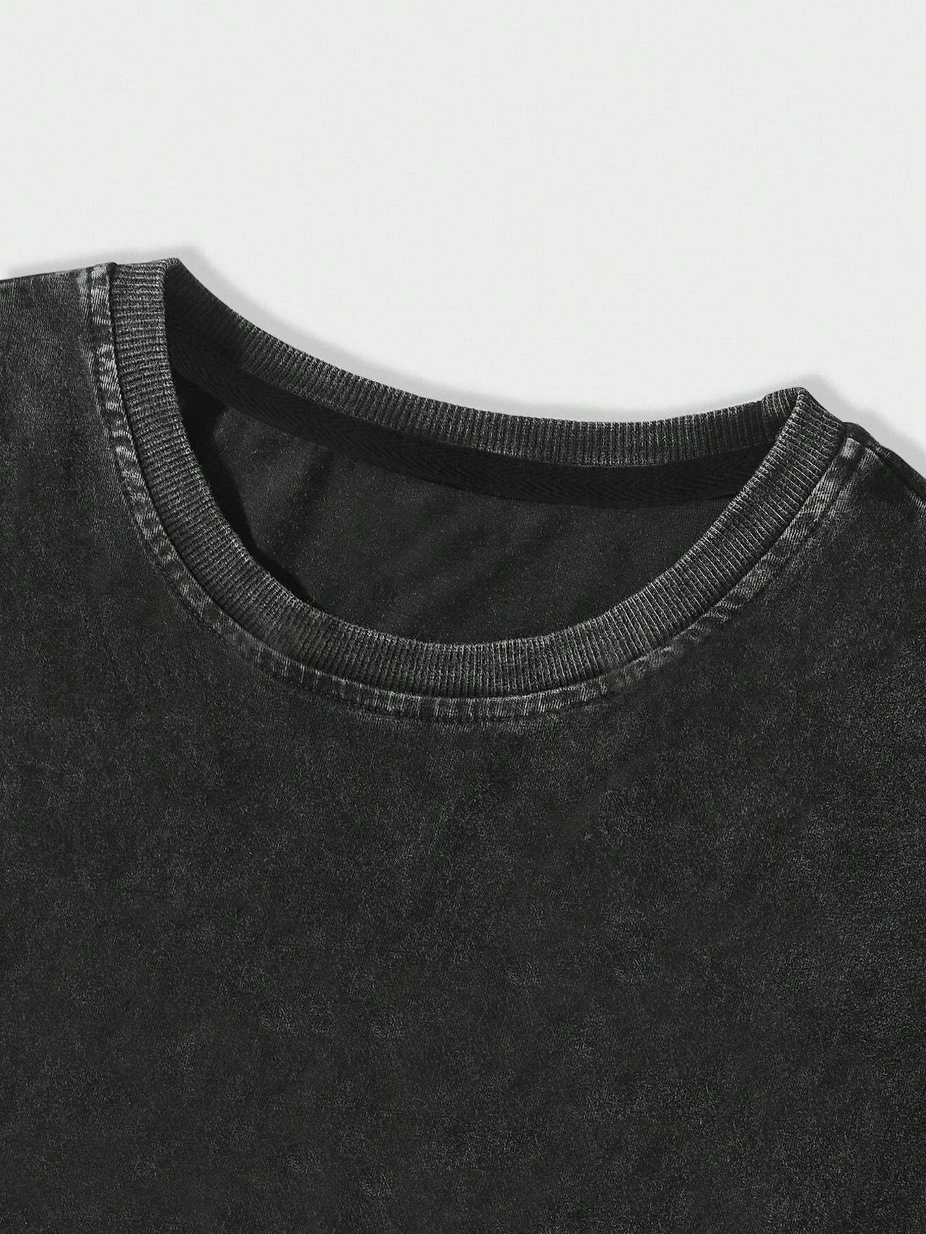 Cotton Short Sleeve Long T-Shirt, Floral Rose Flower Print Design, Loose Fit, Breathable, Street Casual Style, Perfect for Daily, Streetwear Fashion