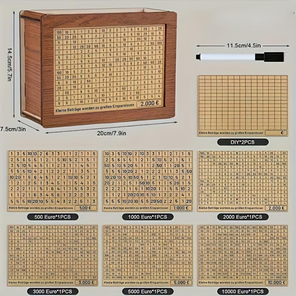 Creative DIY Money Saving Piggy Bank, Reusable Money Saving Box with Marker Pen, Home Ornament, Home Decor Accessory, Ideal for Home, Office, Dormitory & School #GLOBAL PICKS