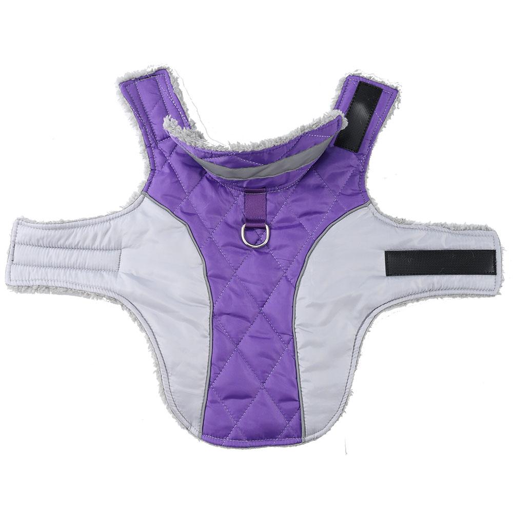Thick Windproof Pet Jacket for Dogs & Cats, Soft Warm Coating, Reflective Design, D-Ring Harness, Easy-On Magic Tape, Multiple Sizes