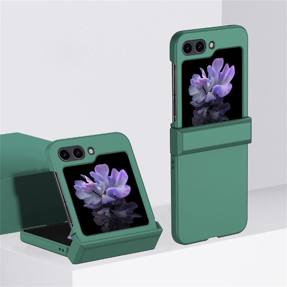 Luxury 3-in-1 Hinge Protection Foldable Smartphone Casing for Samsung Galaxy Z Flip 3/4/5/6/7, Ultra-Thin Shockproof Hard PC Armor Accessory for Handheld Devices, Polycarbonate