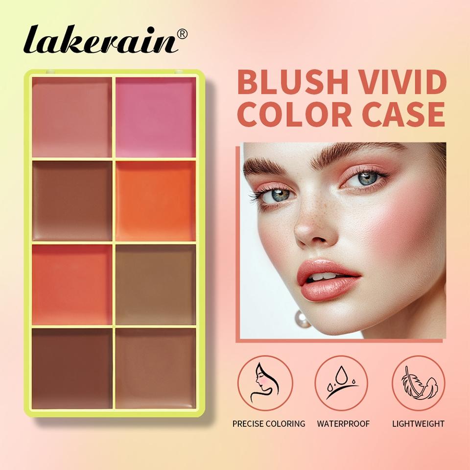 Multi-colour cream blush, matte blush, cream blush, all-in-one contouring, dual-use for lips and cheeks, creamy blush, portable make-up palette, long-lasting matte finish